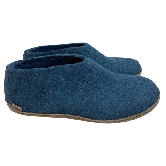 Glerups Mens Wool Slip In Shoe Leather Sole Size EU 48 US 14 - Picture 2 of 9